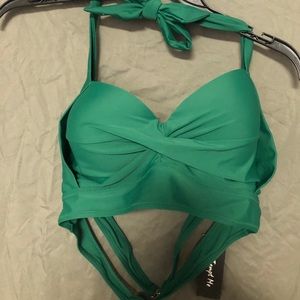 Green bikini top